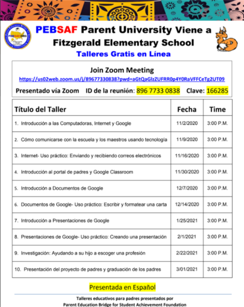 Technology Trainings in Spanish Technology Trainings in Spanish